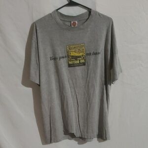 Gray Short Sleeve Tee with Retro Tazmanian Graphic